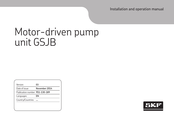 SKF GSJB Installation And Operation Manual