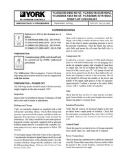 York YCAS0218-0328 60HZ Start-Up Checklist