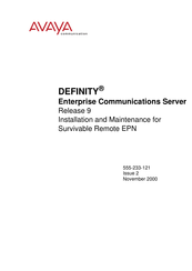 Avaya DEFINITY SERIES Installation And Maintenance Manual