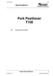 KAUP T156 Operating Manual
