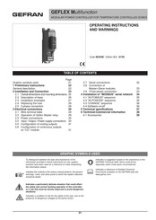 gefran GEFLEX Multifunction Operating Instructions And Warnings