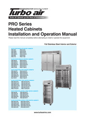 Turbo Air PRO-26H2-L Installation And Operation Manual