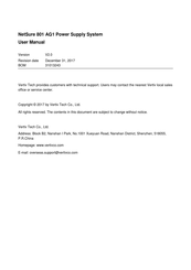 Vertiv NetSure 801 AG1 User Manual