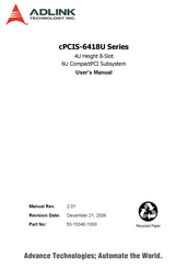 ADLINK Technology cPCIS-6418U Series User Manual