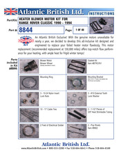 Atlantic British 8844 Instructions Manual