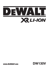 DeWalt DW130V Original Instructions Manual