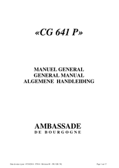 Ambassade CG 641 P General Manual