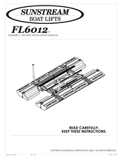 Sunstream BOAT LIFTS FL6012 Assembly And Installation Manual
