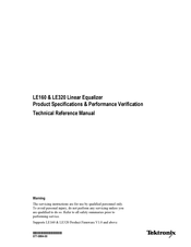 Tektronix LE160 Technical Reference Manual
