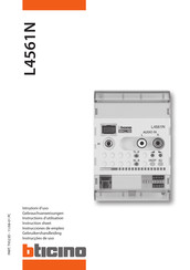 Bticino L4561N Instruction Sheet