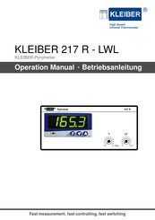 KLEIBER 217 R-LWL Operation Manual