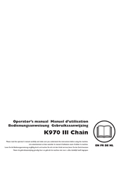 Husqvarna K970 IIl Chain Operator's Manual
