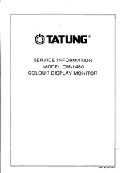Tatung CM-1480 Service Information