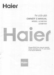 Haier LE40B7000 Owner's Manual