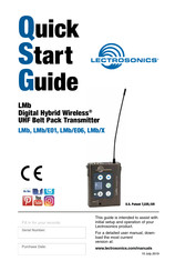 Lectrosonics LMb/E06 Quick Start Manual