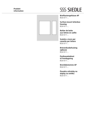 SSS Siedle BGA 611 Series Product Information
