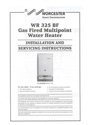 Worcester WR 325 BF Installation And Servicing Instructions