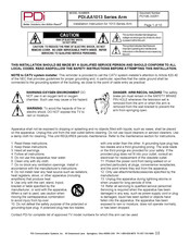 PDi PDI-AA1013 Series Installation Instruction
