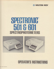 Milton Roy Spectronic 601 Operator Instructions Manual