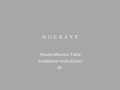 Nucraft Tesano Monitor Table Installation Instructions Manual