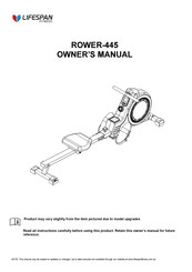 LifeSpan POWER-445 Owner's Manual