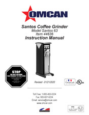 Omcan Santos 63 Instruction Manual