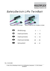 Multiplex SAFETY-SWITCH LiPo TwinBatt Instructions Manual