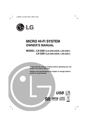 LG LX-U261D Owner's Manual