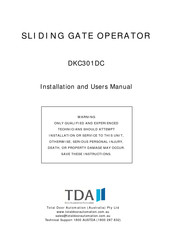 TdA DKC301DC Installation And User Manual