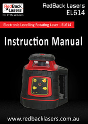 RedBack Lasers EL614 Instruction Manual