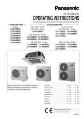 Panasonic CU-W18BBP5 Operating Instructions Manual