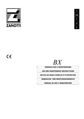Zanotti BX Use And Maintenance Instructions