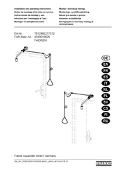 Franke FAID0003 Installation And Operating Instructions Manual