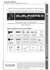 Nexans Euromold M489TB/G Installation Instructions Manual
