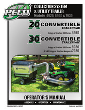 Peco X20 Convertible Trailer Vac Operator's Manual