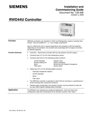Siemens RWD44U Installation And Commissioning Manual