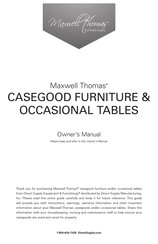 Direct Supply Maxwell Thomas Series Owner's Manual
