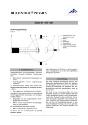 3B SCIENTIFIC PHYSICS U191501 Instruction Sheet