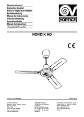 Vortice NORDIK HD Instruction Booklet