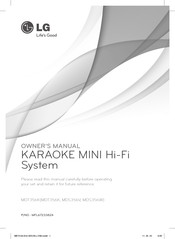 LG MDT356K Owner's Manual