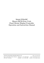 Amalgamated Instrument PM4-BC Operation And Instruction Manual