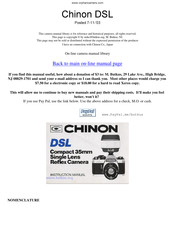 CHINON DSL Instruction Manual