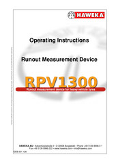 HAWEKA RPV1300 Operating Instructions Manual