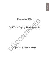 Elcometer 5300 Operating Instructions Manual