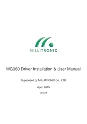Millitronic MG360 Driver Installation & User Manual