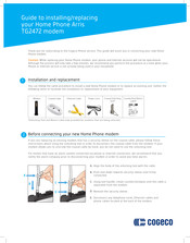 Arris Touchstone TG2472 Manual To Installing/Replacing