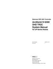 YASKAWA Motoman ArcWorld IV-6300 XHD TR3C System Manual