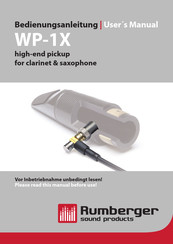 Rumberger WP-1X User Manual