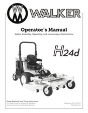 Walker H24d Operator's Manual