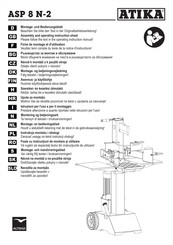 Altrad ATIKA ASP 8 N-2 Assembly And Operating  Instruction Sheet Manual